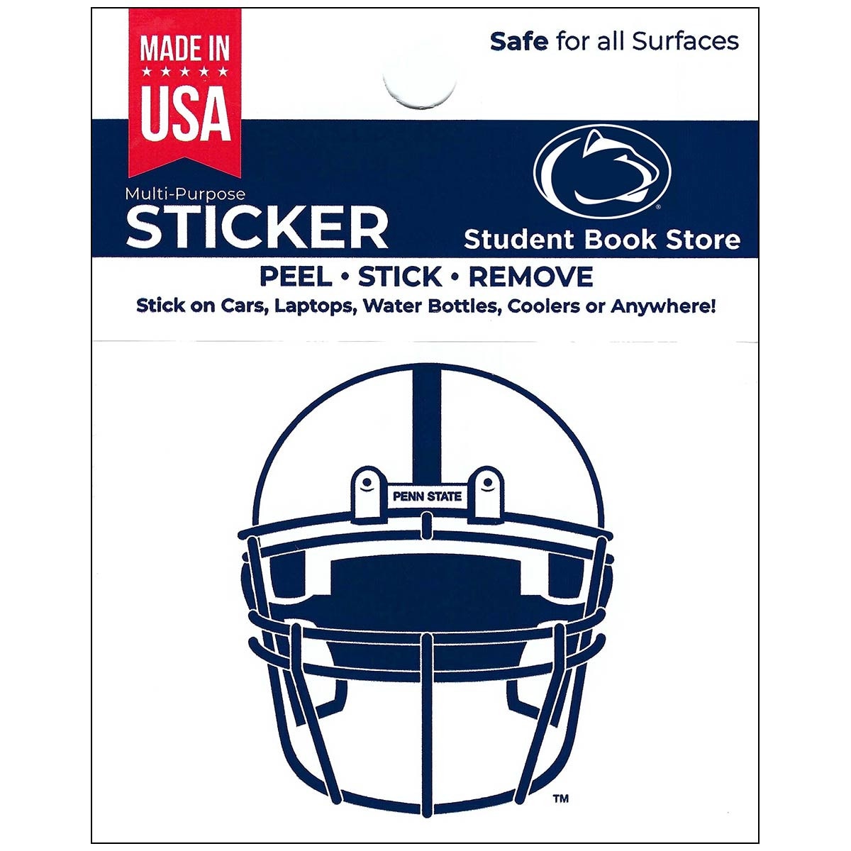 removable sticker Penn State football helmet
